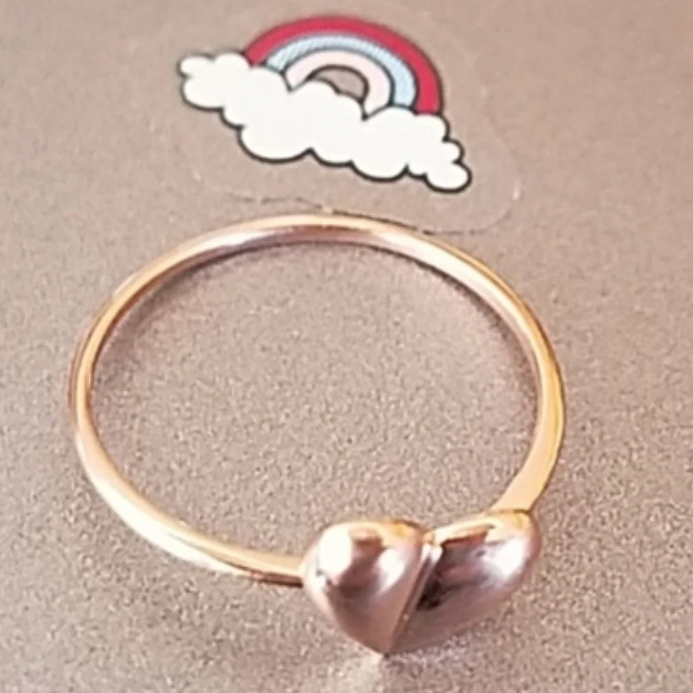 14k Rose Gold Heart Promise Ring 3 4 5 6 7 8 9